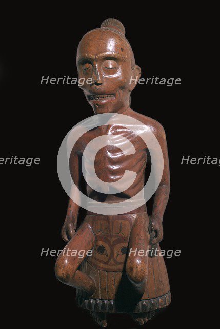 Haida tribe Native American figure of a medicine man. Artist: Unknown