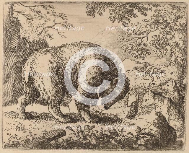 The Bear Distracted with Talk of Honey, probably c. 1645/1656. Creator: Allart van Everdingen.