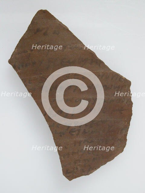 Ostrakon, Coptic, 7th century. Creator: Unknown.