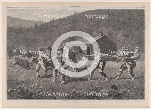 Snap-the-Whip (Harper's Weekly, Vol. XVII), September 20, 1873. Creator: W. H. Lagarde.