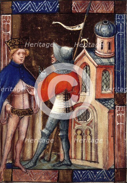King and knight, c1405. Creator: Unknown.