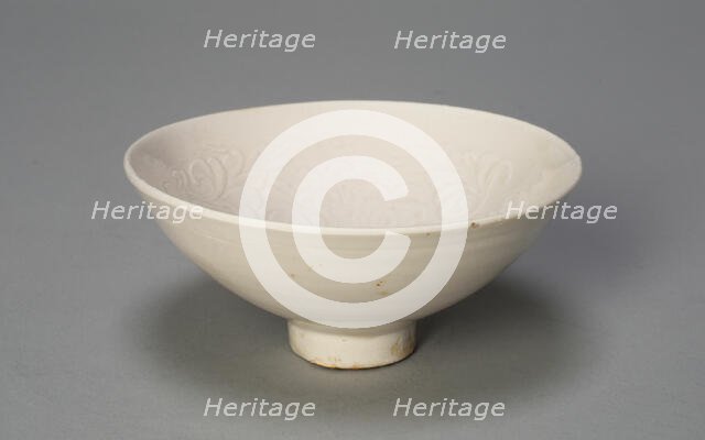 Conical Bowl with Peonies and Leaves, Song dynasty (960-1279). Creator: Unknown.