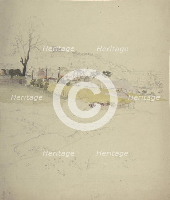 View of a Colliery at the Edge of a Town, 1840-49. Creator: Circle of John Ruskin.