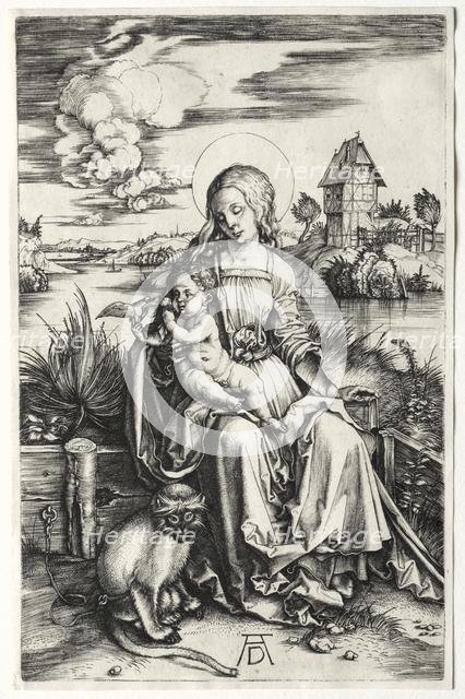 The Virgin and Child with a Monkey, c. 1498. Creator: Albrecht Dürer (German, 1471-1528).