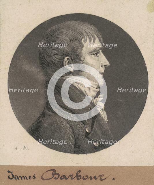 James Barbour, 1808. Creator: Charles Balthazar Julien Févret de Saint-Mémin.