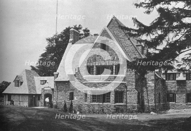Locker room wing from the 1st tee, East Course, Winged Foot Golf Club, Mamaroneck, New York, 1925. Artist: Unknown.