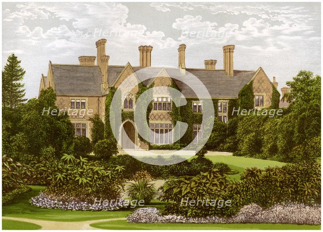 Oxley Manor, Staffordshire, home of the Staveley-Hill family, c1880. Artist: Unknown