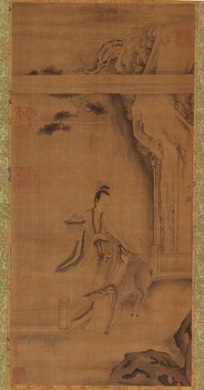 The Immortal Ma Gu with a Deer, Qing dynasty, 18th century. Creator: Unknown.