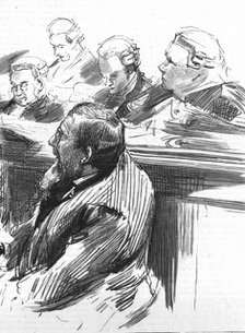 ''The Parnell Commission at the Royal Courts of Justice; Mr. Biggar appears for himself', 1888. Creator: Unknown.