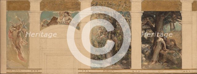 Sketch for the reception hall of the town hall in the 4th arrondissement: Day. Earth. Spring...1884. Creator: Leon Francois Comerre.