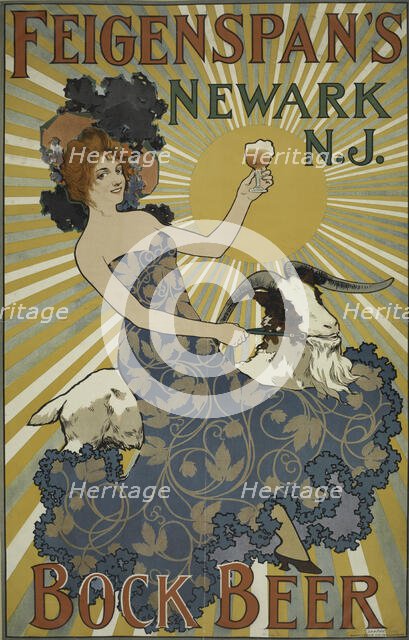 Feigenspan's bock beer, c1895 - 1917. Creator: Robert A Welcke.