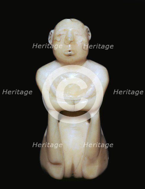 Inuit carving of a human figure, 19th century. Artist: Unknown