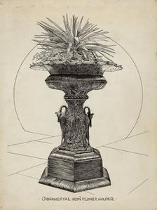Ornamental Urn for Flowers, c. 1936. Creator: Ray Price.