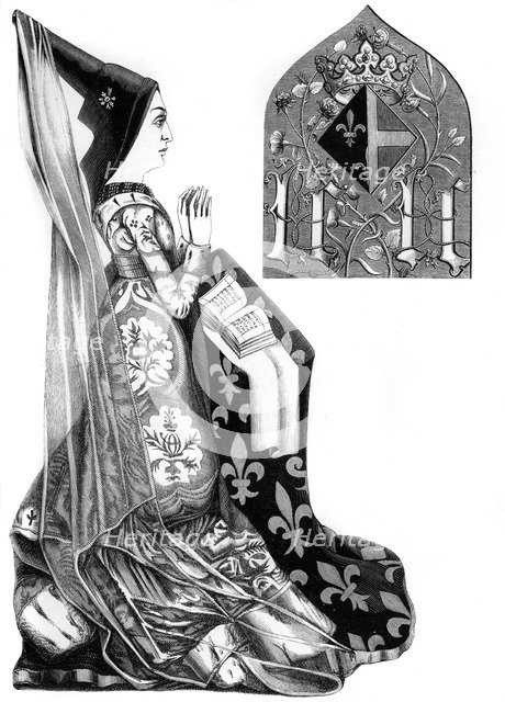 Charlotte of Savoy (1441-1483), queen consort of Louis XI of France, 15th century (1849).Artist: A Bisson