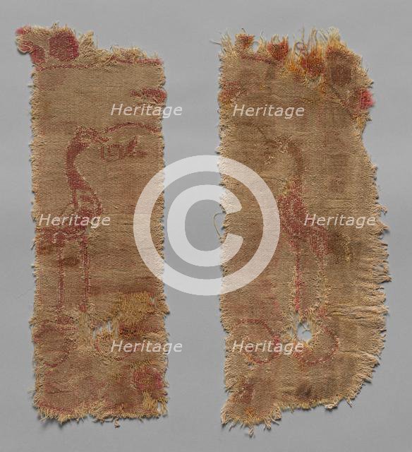 Two Fragments of Large Scale Roundel, 600s. Creator: Unknown.