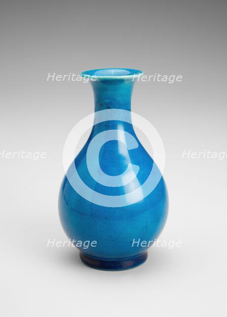 Kingfisher-blue vase, 1700s. Creator: Unknown.