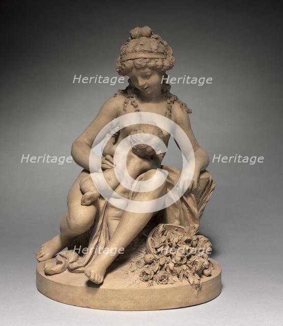 Young Woman and Child at Play, 1780s. Creator: Clodion (French, 1738-1814), follower of.