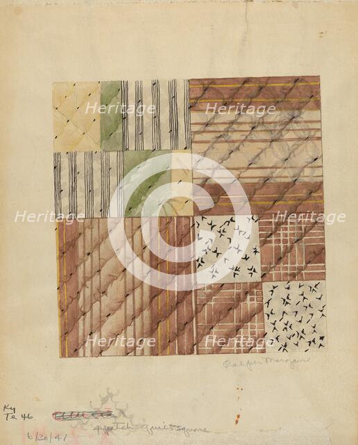 Quilt Square, 1935/1942. Creator: Ralph N. Morgan.