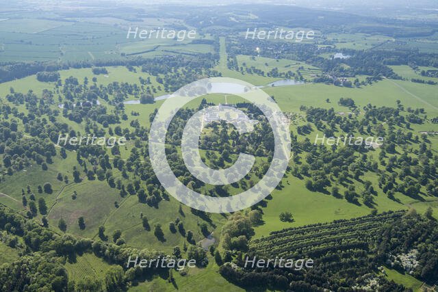 Woburn Abbey and its surrounding landscape park, Woburn, Bedfordshire, 2018. Creator: Historic England.