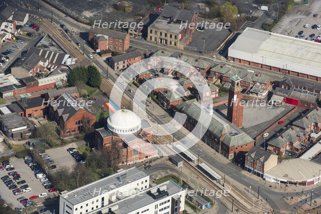 Roman Catholic Church of St John the Baptist and Rochdale Fire Station, Rochdale, 2019. Creator: Historic England.