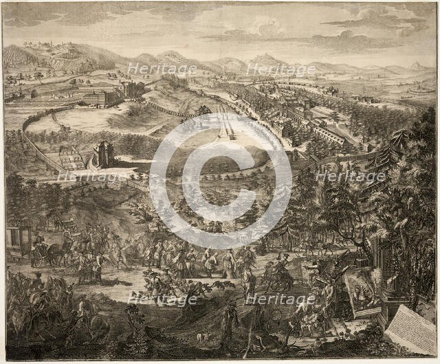 Kuks Baden, Bohemia, c. 1725. Creators: Unknown, Johann Christian Müller.