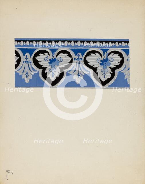 Wall Paper Border, c. 1937. Creator: Paul Farkas.