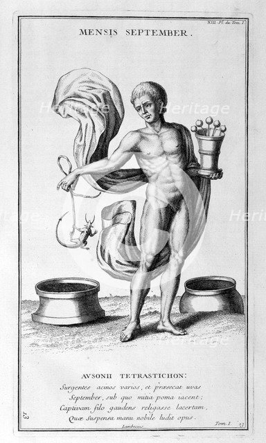 'A representation of September', 1757. Artist: Bernard de Montfaucon