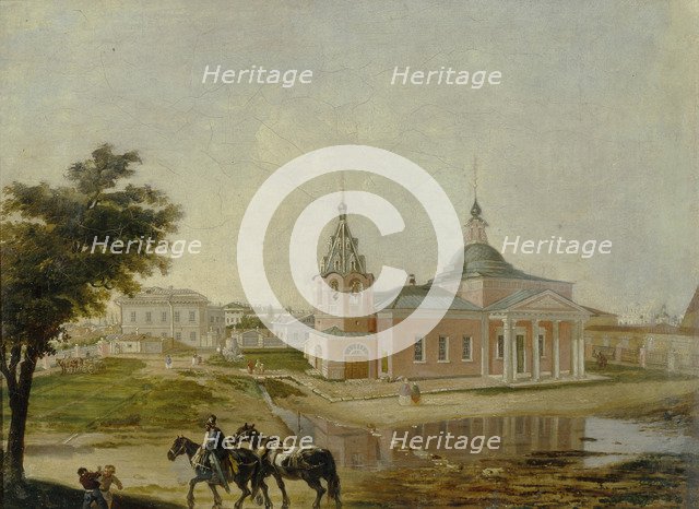 The Church of the Icon of Rzhev Holy Mother of God in Moscow, Mid of the 19th cen.. Artist: Anonymous, 18th century  
