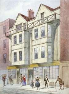 Blanchard's premises, Fleet Street, City of London, 1835. Artist: Frederick Napoleon Shepherd