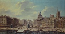Fête donnée place de Grève à l'occasion de la naissance de la princesse Marie-Thérèse..., 1754. Creator: Nicolas Raguenet.