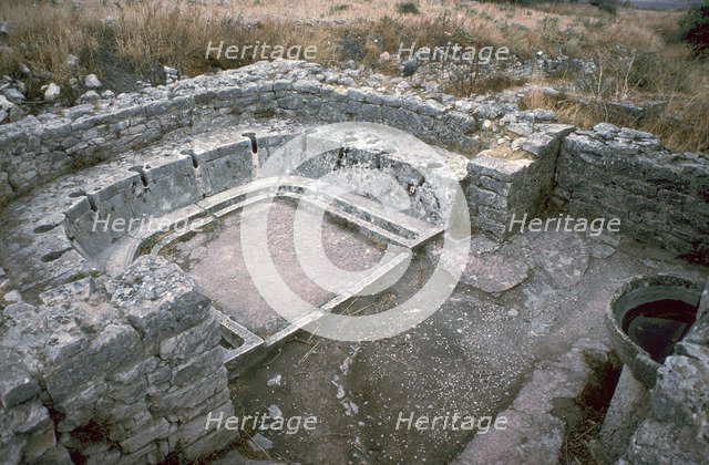 Public latrines and wash basin in Dougga, 2nd century BC. Artist: Unknown