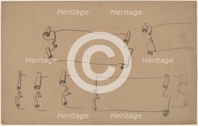 Sketches for a Scroll, 1890/1897. Creator: Charles Sprague Pearce.