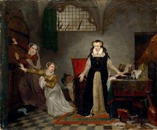 The last hours of Mary Stuart, Queen of Scots, ca 1819.