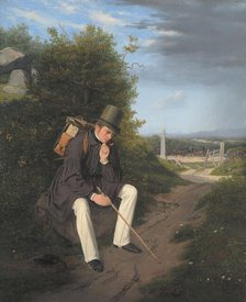 An Artist Resting by the Roadside, 1832. Creator: Jorgen Pedersen Roed.