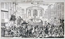 'The Battle of Temple Bar', 1769. Artist: Anon
