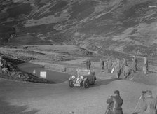 Wolseley Hornet of GF Collie competing in the RSAC Scottish Rally, Devil's Elbow, Glenshee, 1934. Artist: Bill Brunell.