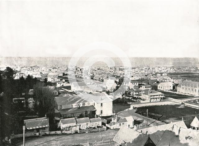 View from Milton Road, Napier, New Zealand, 1895.  Creator: Unknown.