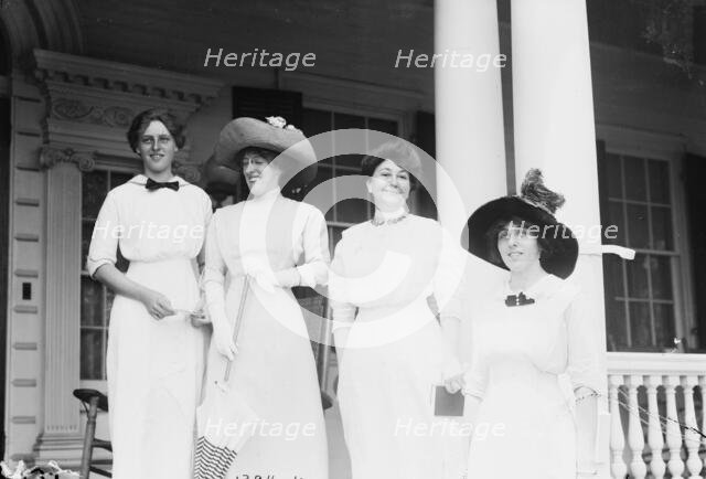 Jessie Wilson, Margaret Wilson, Mrs. Woodrow Wilson, Eleanor Randolph Wilson, 1912. Creator: Bain News Service.