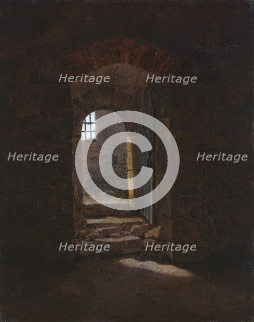 Doorway in Meissen, 1827. Artist: Friedrich, Caspar David (1774-1840)