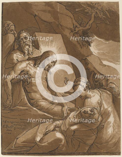 The Entombment, 1585. Creator: Andrea Andreani.