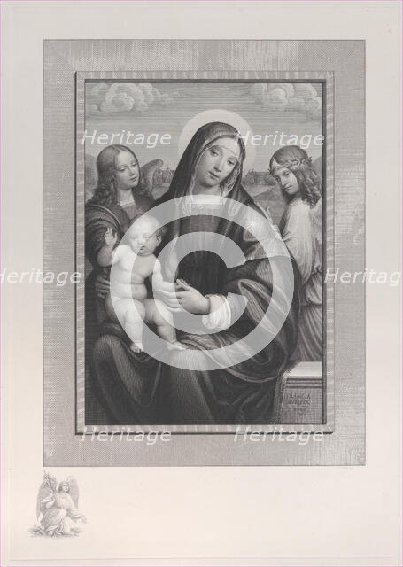 Madonna and Child with angels, 1822-88. Creator: Antonio Dalco.