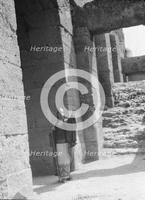 Kanellos dance group at ancient sites in Greece, 1929 Creator: Arnold Genthe.