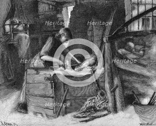 Making chains in the Cradley Heath district of the Black Country in the English Midlands, 1890. Artist: Unknown