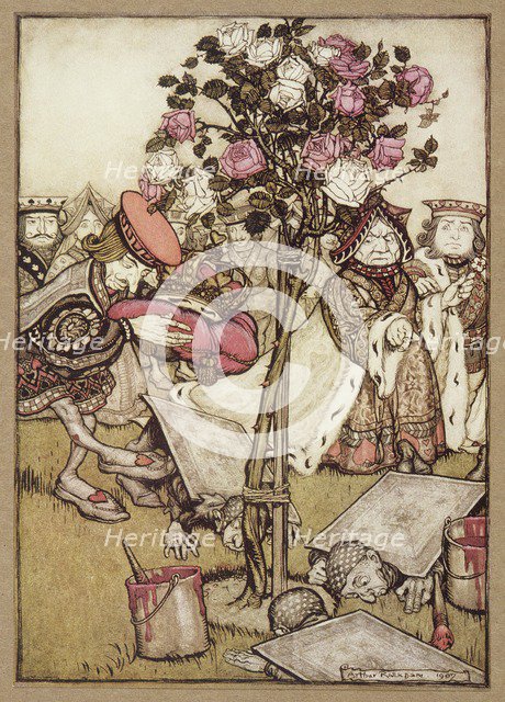 The Queen turned angrily away from him and said to the Knave, Turn them over, 1907.