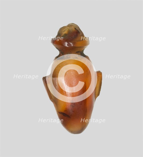 Amulet of a Heart, Egypt, Third Intermediate Period, Dynasty 21-25 (1070-656 BCE). Creator: Unknown.