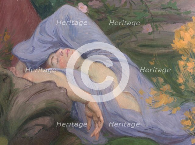 Stay of peace and joy: meditation, 1899. Creator: Victor Emile Prouve.