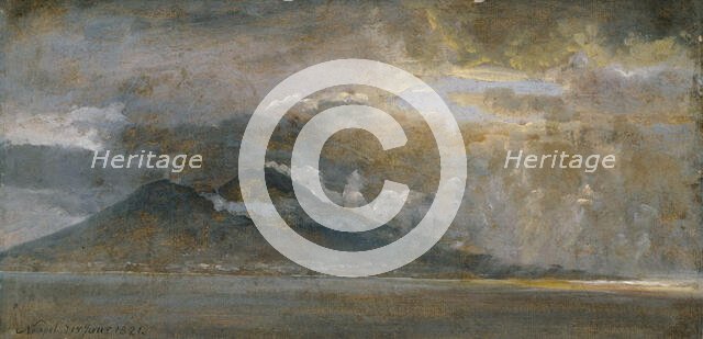 The Bay of Naples with Vesuvius, 1821. Creator: Johan Christian Dahl.