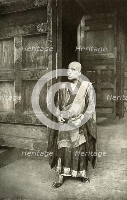 'A Priest of Buddha', 1910. Creator: Herbert Ponting.