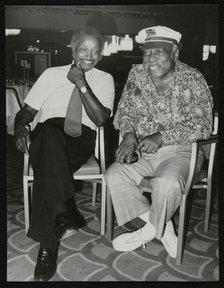 Freddie Green and Count Basie at the Grosvenor House Hotel, London, 1979. Artist: Denis Williams