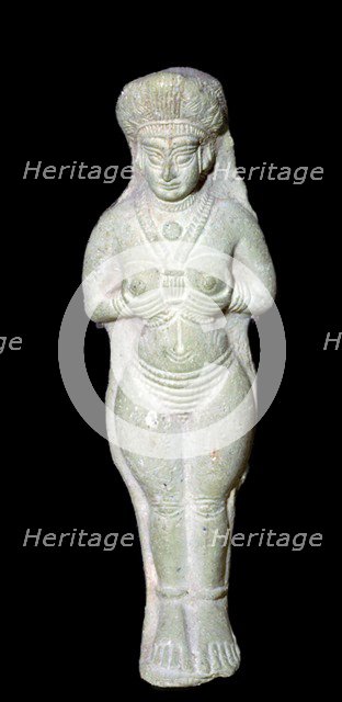 Babylonian terracotta statuette of Astarte. Artist: Unknown